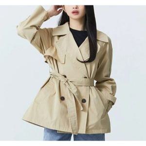 [미쏘]더블버튼 세미 숏 트렌치 코트 (MIWJTC323B-T)