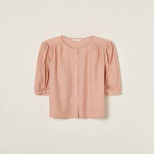 ROEM 라운드넥 셔링 블라우스_RMBLF25R16 565445