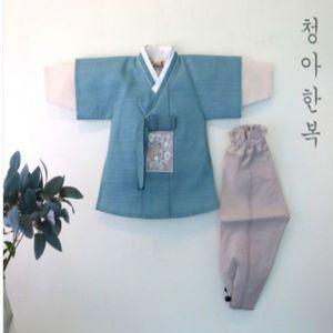 [보리보리/청아한복]반팔 답호 민트조끼