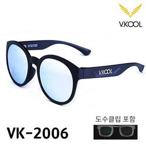 브이쿨 VK-2006 블랙 실버 선글라스 도수클립 포함