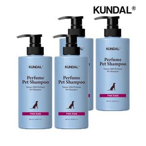 쿤달 네이처 마일드 퍼퓸 애견 샴푸 핑크레인 500ml x4개