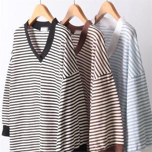 단가라 겹브이 7부티 305I517S 빅사이즈 여성