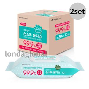 그린핑거 손세정 소독 물티슈 캡형 30매 20개