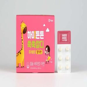 유유제약 하이튼튼 쑥쑥칼디 츄어블정 딸기맛 120T(한달분)