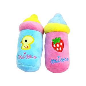 [OFLP2M6R]봉제삑삑이 밀크보틀  블루 핑크