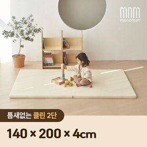 [보리보리/모노맷]140x200x4cm 층간소음방지 틈새 없는 거실용 아기 폴더 매트 접이식 2단