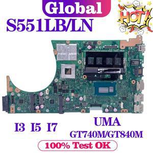 KEFU 노트북 S551LN 메인 보드, ASUS S551L S551LB R553L S551LA 0 노트북 마더 보드 I3 I5 I7 4GB/RAM UMA