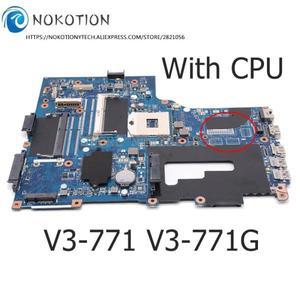 NOKOTION 노트북 마더보드, CPU 포함, ACER aspire V3-771 V3-771G VA70 VG70 메인보드, GMA HD4000 DDR3