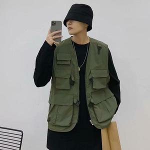 [라일리] Rly 남성 융털 멀티포켓 작업조끼  캐주얼 조끼