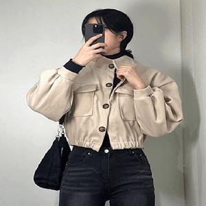 [라일리의류] Rly 여성 밴딩 크롭 숏자켓 숏코트 3color