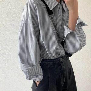 잔 셔츠 남방 여성 스트라이프 단가라 클래식 카라