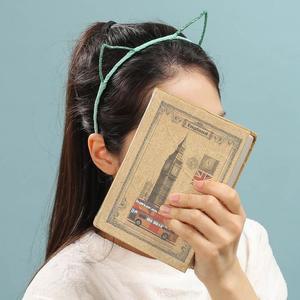 [IXHINMOF_4B]반짝이 고양이 귀 헤어 민트 머리띠