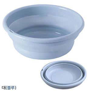 [기타]욕실 IZQDYNCU 접이식 세숫 대야 폴딩 빨래 다라이 대형 블루