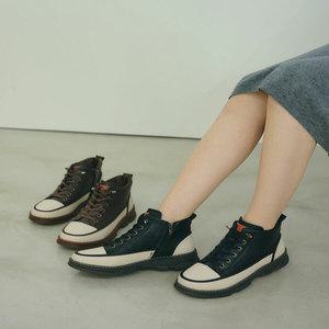 여성 가죽 하이탑 운동화 113826
