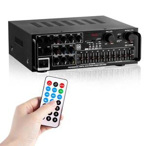 소바티 스테레오 오디오 앰프 리시버, 블루투스 5.0 사운드 스피커 AMP, 2채널 홈 시어터 시스템 구성품, FM 라디오, 200Wx2 1200W(피크 파워)