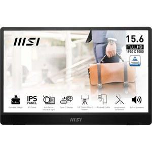MSI PRO MP161 E2 휴대용 모니터, 15.6인치 FHD IPS 1080P, USB TYPE C, MINI HDMI, 내장 스피커, PC, MAC, PS5, PS4, XBOX 호환용, 모바일, 메탈 그레이에 적합