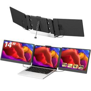 노트북 모니터 익스텐더, 노트북용 화면 익스텐더 휴대용 모니터, 트리플 1080P FHD HDMI /USB A /TYPE C 노 글레어 디스플레이 듀얼 스크린 윈도우용 /MAC 13