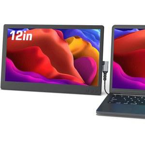 TXV 노트북 모니터 익스텐더, 12인치 IPS 휴대용 화면 내장 스탠드 포함 /듀얼 스피커, 미니 HDMI /TYPE C 플러그 앤 플레이 디스플레이(MAC, WINS, ANDROID, DEX) 13대용