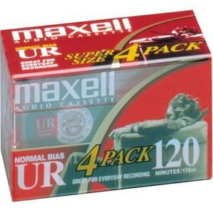 소비자 전자 제품 MAXEL UR-120 블랭크 오디오 카세트 테이프 - 4팩 공급 매장