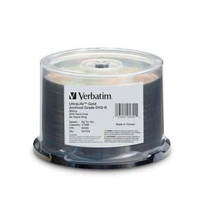 버바팀 DVD-R 4.7GB 16배 울트라라이프 골드 아카이브 등급 - 브랜드 표면 및 하드 코트 50pk 스핀들