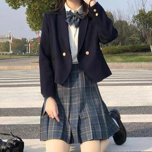 [BZI2LK6K_51IB]투버튼 여자 숏자켓 시즌1 교복 학생복