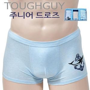 주니어 착용감 쾌적한 사각드로즈3매입