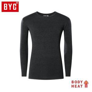 BYC S0029 긴팔티 남성 보디히트 베이직 재색 U넥