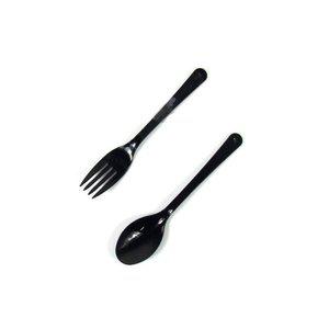 일회용 블랙 다회용수저 포크 5p 세트 여행용 스푼 일 (WFGTTEV)