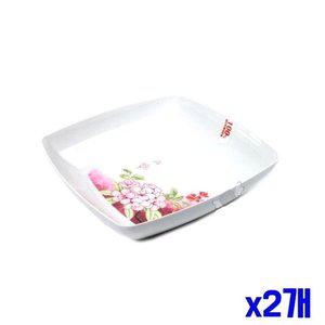 [기타]20x20x5cm x2개 멜라민 사각 재질 반찬접시 샐러드볼 (WFGTTE3)