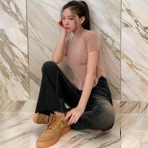 [옷자락]여자 폴라 슬림핏 목 반팔티_P385318257