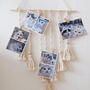 [셀러허브 패션][JHQPS1U4_4B]마크라메 강아지 고양이 사진걸이 헤어핀