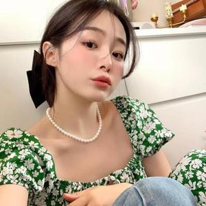초커 악세사리 포인트 진주 여성 아크릴 목걸이 (3fS7q)