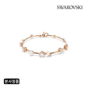 [스와로브스키/본사정품] Constella Tennis 로즈골드 크리스털 펄 팔찌M 5729505