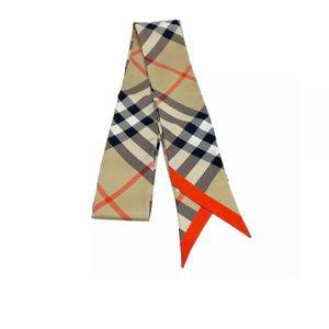 [버버리]25SS Skinny Check Silk Scarf   124847561