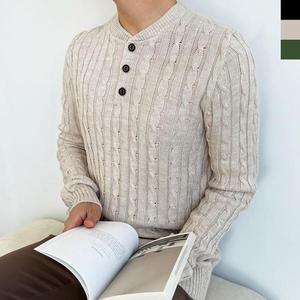 남자헨리넥꽈배기니트 2L CHE 1000 X