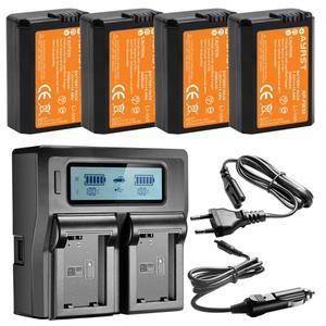 4개 2000mAh NP-FW50 NPFW50 배터리 호환 소니 알파 a6500 a6300 a7 a7R II a7II NEX-3 NEX-3N NEX-5 NEX-7
