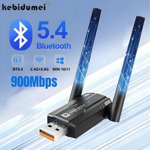 USB 블루투스 5.4 어댑터 듀얼 밴드 2.4G/5G 와이파이 원격 제어 수신기 동글 음악 오디오 송신기 PC 무선