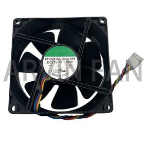 PWM PC CPU 냉각 FAN EF92251S3-Q000-S99 9225 조용한 컴퓨터 케이스 4 핀 92mm 90mm 12V 1.32W 1개