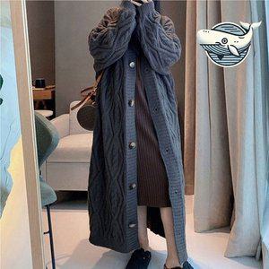 따뜻한 디자인 니트 롱 가디건 간절기 데일리 (WFH1D5H)