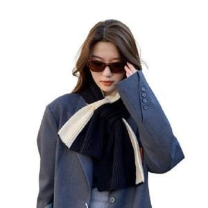 [하프클럽/셀러허브_여성트랜드패션](가디언블루) 투톤 쁘띠머플러 겨울목도리