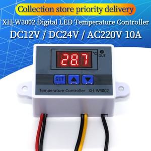 XH W3002 디지털 LED 온도 컨트롤러 제어 스위치 프로브 방수 센서 220V 0A
