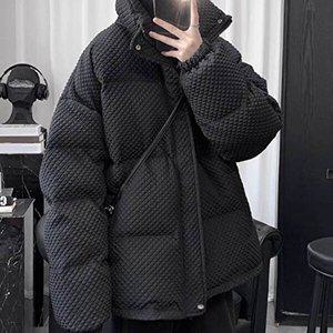 [엄지척]남성 엠보싱 패딩 점퍼 올블랙 경량 아우터 겨울 패션
