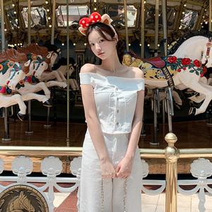 (모델PICK/데이트룩강추) 보엔 오프숄더 세미 크롭 셔츠 블라우스 bs7925