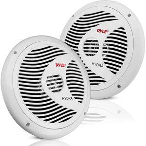 Pyle 파일 듀얼 마린 스피커 150와트 2방향 방수 (화이트) 16.5cm