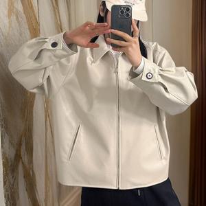 [다잇템] 여자 고무줄 집업 박시핏 카라넥 자켓