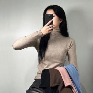 [오노마] ONM 여성 무지 폴라티 목티 목폴라 티셔츠 얇은 이너 5종