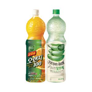 자연은 1.5L (고칼슘 오렌지, 알로에) 각 6입 총 12입