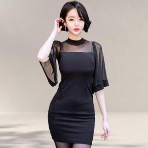 미니 쉬폰 치마 원피스 정장 여성 스커트 여름 (3jJIL)