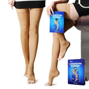 렉스타 의료용 압박스타킹 실리콘 밴드형 265 발트임 20-30MMHG 반투명 부드러운재질