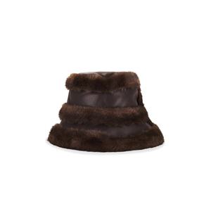 리볼브직영몰 jocelyn Faux Mink & Leather Bucket Hat JOCE-WA74 Hair Accessories